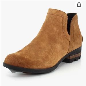 Sorel Lolla Cut-Out Bootie Suede Camel Brown - Size 9